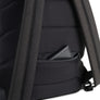 White Minimalist Backpack with Black unisex hoodie depicting white Mutineer Bay trademarked logo on the front.