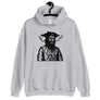 Light Grey unisex Hoodie with a black image of "Blackbeard the Pirate" this was published in Defoe, Daniel; Johnson, Charles (1736 - although Angus Konstam says the image is circa 1726)