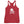Red racerback tank top with Henry Every pirate flag which depicts a white skull in profile wearing a kerchief and an earring, above a saltire of two white crossed bone