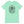 Light teal short sleeve t-shirt with centered skull and cross bones, with small additional artistic accents, surrounded in a circular pattern with "Fortune Favors the Brave". All lettering and imagining is in Black.