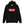 Black unisex Hoodie with word "Pirate" written horizontally in white IM Fell font encased in crimson red box. Lettering is in white.