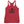 Crimson Red racerback tank top with black Jack Rackham pirate flag represented as a black skull above two black crossed swords, which contributed to the popularization of pirates worldwide
