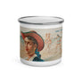 Enamel Mug of Mary Read, The Duel, from the Pirates of the Spanish Main series (N19) for Allen & Ginter Cigarettes ca. 1888
