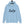 Powder Blue unisex Hoodie with wording "Salty" written on one horizontal row in IM Fell font on the front. Lettering is in Black.