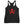 Black racerback tank top with Jack Rackham pirate flag represented as a red skull above two red crossed swords, which contributed to the popularization of pirates worldwide
