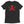 Black short sleeve t-shirt with Jack Rackham pirate flag represented as a red skull above two red crossed swords, which contributed to the popularization of pirates worldwide.