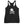 Black racerback tank top with Henry Every pirate flag which depicts a white skull in profile wearing a kerchief and an earring, above a saltire of two white crossed bone