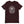 Maroon short sleeve t-shirt with centered skull and cross bones, with small additional artistic accents, surrounded in a circular pattern with "Fortune Favors the Brave". All lettering and imagining is in White.