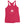 Hot Pink racerback tank top with Henry Every pirate flag which depicts a white skull in profile wearing a kerchief and an earring, above a saltire of two white crossed bone