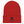 Red beanie with Henry Every pirate flag which depicts a black skull in profile wearing a kerchief and an earring, above a saltire of two black crossed bones.