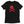 Charcoal Black short sleeve t-shirt with Henry Every pirate flag which depicts a red skull in profile wearing a kerchief and an earring, above a saltire of two red crossed bone