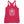 Hot Pink Racerback tank top with centered skull and cross bones, with small additional artistic accents, surrounded in a circular pattern with "Fortune Favors the Brave". All lettering and imagining is in White.