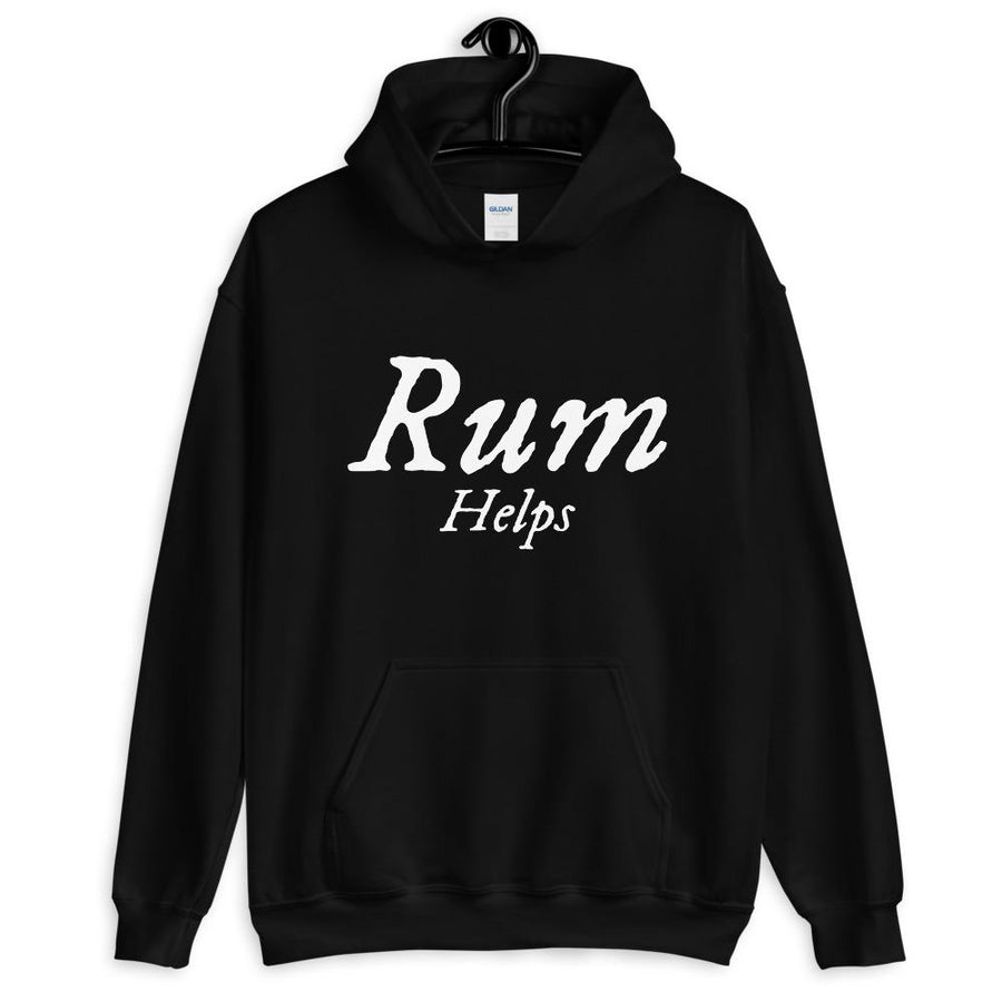 "Rum Helps" Unisex Hoodie - Mutineer Bay