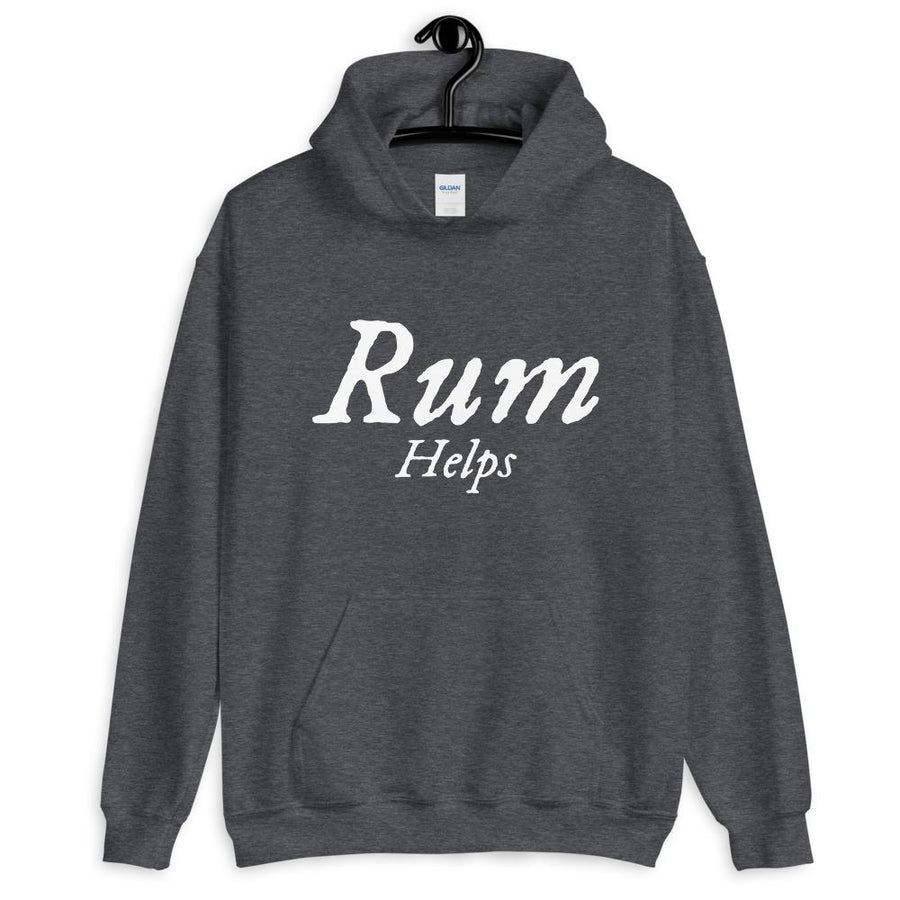 "Rum Helps" Unisex Hoodie - Mutineer Bay