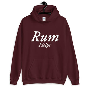 "Rum Helps" Unisex Hoodie - Mutineer Bay