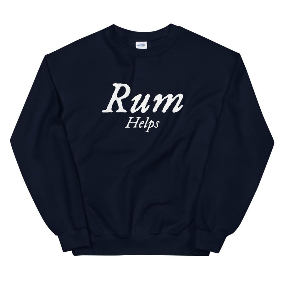 "Rum Helps" Unisex Sweatshirt - Mutineer Bay