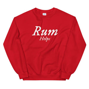 "Rum Helps" Unisex Sweatshirt - Mutineer Bay