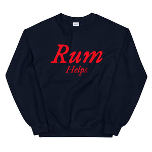 "Rum Helps" Unisex Sweatshirt - Mutineer Bay