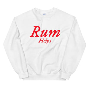 "Rum Helps" Unisex Sweatshirt - Mutineer Bay